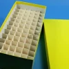 Boîte jaune carton hydrophobe longue 6 x 12 tubes 15 ml dim 148 x 287 x 128 mm