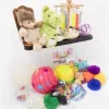Boîte 45L: Set de 4 balles en vinyl Spinky UV,Balle lumineus Des étoiles de préhension en vinyle tout doux,Balle à pincer