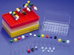 Boîte PP pour 96 tubes 1 ml