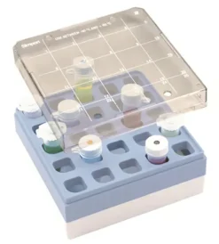Boîte ps jaune pour 25 tubes 5 ml x 18