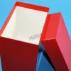 Boîte rouge carton longue sans compartiment dim 148 x 287 x 128 mm