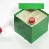 Boîte verte carton hydrophobe 4 x 4 tubes 50 ml dim 148 x 148 x 128 mm