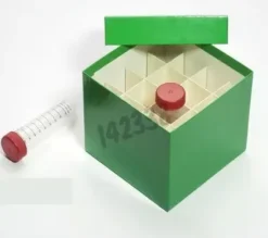 Boîte verte carton hydrophobe 4 x 4 tubes 50 ml dim 148 x 148 x 128 mm