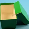Boîte verte carton longue sans compartiment dim 122 x 237 x 128 mm