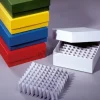 Boîte verte en carton hydrophobe 136 x 136 mm hauteur 50 mm type A pour 81 tubes Ø 13,5 mm ou 100 tubes Ø 12,5 mm