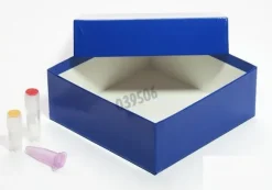 Boîte 136 x 136 mm hauteur 50 mm bleue