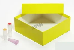Boîte 136 x 136 mm hauteur 50 mm jaune