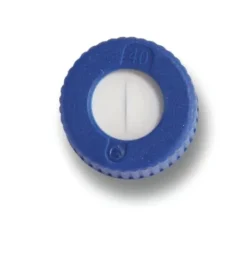 Bouchon 9 mm PP vis court bleu trou PTFE x 1000