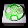 Boule d'eau - où on propulse des bulles d'air - ø 40 cm - éclairer par LED - encastrer dans podium (46 x 46 cm) -