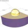 Boule tactile LED interactive - diamètre 40 cm - avec un podium (100x 100 x 50 cm)