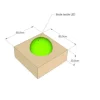Boule tactile LED interactive - ø 40 cm - couleur change avec son et toucher - podium 80 x 80 x 30 cm