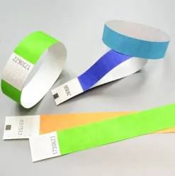 Bracelet tyvek 25 mm à fermeture adhésive - usage unique lot de 1000pcs