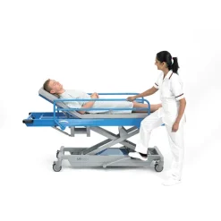 Brancard amagnétique à hauteur variable déclive 13° - compatible IRM supérieur ou égal à 7 T