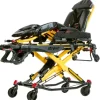 Brancard hauteur variable avec plicature genoux Power-Pro 2 matelas renforcé, système de blocage des roues, connecté.