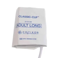 Brassard GE CLASSIC-CUF adulte long 1 tube baïonnette - taille 23-33 cm - patient unique - 1 boîte de 20 unités