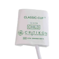 Brassard GE CLASSIC-CUF enfant 1 tube baïonnette - taille 12-19 cm - patient unique - 1 boîte de 20 unités