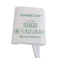 Brassard GE CLASSIC-CUF enfant - taille 12-19 cm - vert - 2 tubes Dinaclick (v2) patient unique - 1 boîte de 20 unités