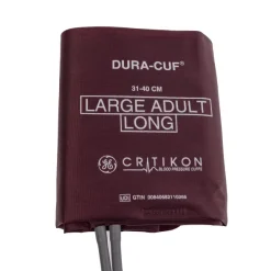 Brassard GE DURA-CUF large adulte long 2 tubes Dinaclick (v2) - taille 31-40 cm - bordeaux - 1 boîte de 5 unités