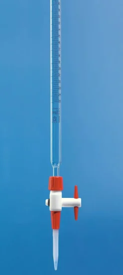 Burette compacte Economy, Silberbrand, 25 ml, avec robinet PTFE et pointe PP
