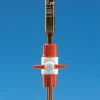 Burette compacte robinet ptfe silberbrand verre brun 50:0,1 ml bande photophore