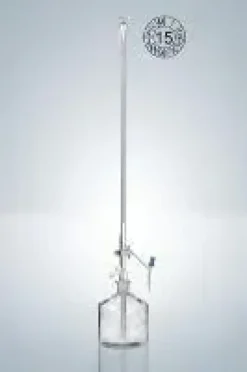 Burette pellet classe AS cc 25 0,05 ml sb à 2 robinet PTFE sans flacon