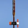 Burette silberbrand classe b robinet droit 50 ml:0,1 ml verre brun carotte ptfe x 2