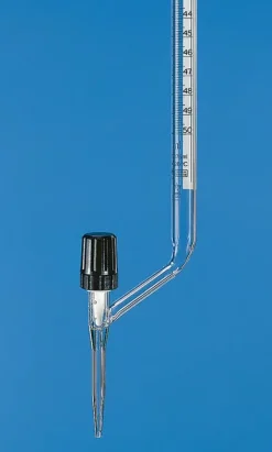 Burette silberbrand classe b robinet lat 25 :0,05 ml boro 3.3 bande ph pointeau ptfe x 2