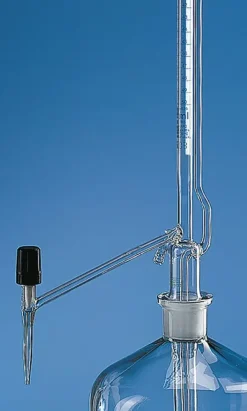 Burette zéro automatique blaubrand att conformité sans robinet int 25 ml:0,05 ml robinet lat à pointeau sans flacon