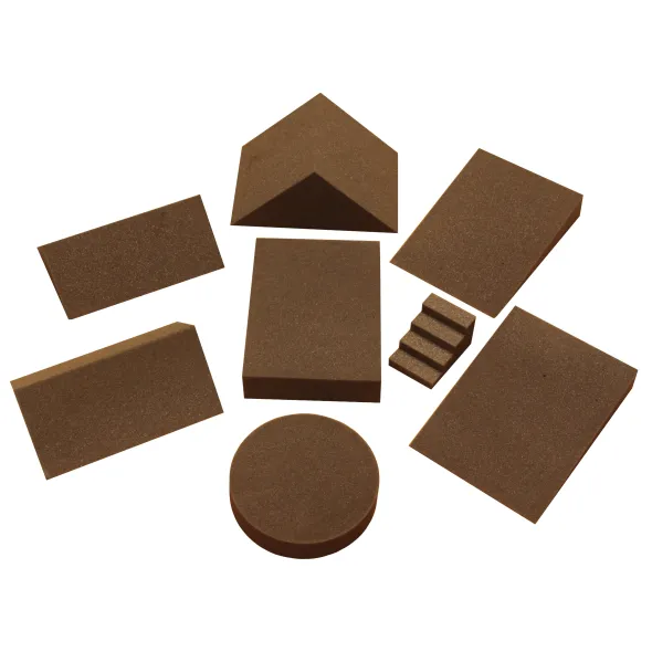 Cale mousse polyuréthane N 3 - coin plat - 250 x 180 x 50 mm - 25 kg/m3