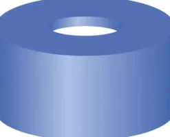 Capsule N 11 PE bleue trou silicone blanc/PTFE rouge 45° 1,0 mm x 100