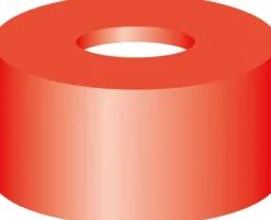 Capsule N 11 PE rouge trou silicone blanc/PTFE rouge 45° 1,0 mm x 100