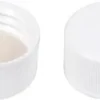 Capuchon N 24 à visser en PP blanc sans trou silicone blanc/PTFE beige x 100