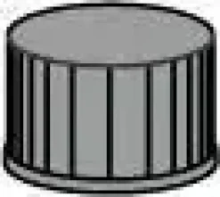 Capuchon N 13 à visser en PP noir sans trou silicone blanc/PTFE rouge x 100