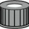 Capuchon N 13 à visser en PP noir trou silicone blanc/PTFE rouge x 100