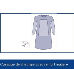 Casaque renforcée Spunlace - taille XL - 130 cm - 1 carton de 22