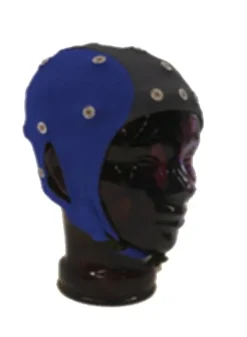 Casque WaveGuard compatible IRM, 128 électrodes et terre GND avec 10 kOhm de résistance. Sintérisées Ag/AgCl.