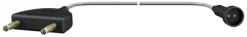 Câble bipolaire fiche 28 mm 2 broches - l. 4 m