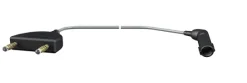 Câble bipolaire 2-Pin 28 mm - l. 45 m - pour pincettes bipolaires avec languette européenne - fiche coudée