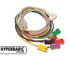 Câble de diagnostique ECG 6 brins pour Corpuls3 / Corpuls1, avec fiches clip, longueur de 2 m