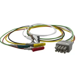 Câble d'électrode ECG 6-dériv [BR-906P], à clip, longueur de 80cm