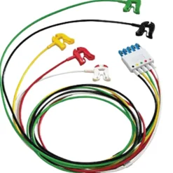 Câble fouet ECG 5 fils, dérivations périphériques à pince, longueur de 1.6 m