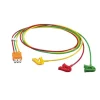 Câble fouet ECG 3 fils, terminaison à pince, longueur de 1 m