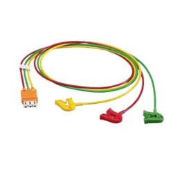 Câble fouet ECG 3 fils, terminaison à pince, longueur de 1 m