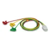 Câble fouet ECG 3 fils, terminaison à pince, longueur de 1 m