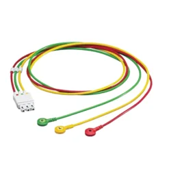 Câble fouet ECG 3 fils, terminaison à pression, longueur de 1 m