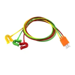 Câble IEC 3 brins à pince blindé - pour moniteur Philips Intellivue - l. 90 cm - 1 boite de 5 unités