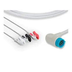 Câble IEC monobloc 3 brins à pince - pour moniteur Physiocontrol LP12 - l. 3,3 m - 1 pack de 10