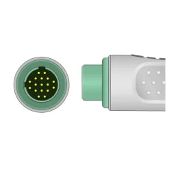 Câble IEC monobloc 10 brins à pince - pour moniteur Spacelabs Ultraview - l. 3.3 m - 1 boite de 5