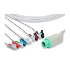 Câble IEC monobloc 5 brins à pince - pour moniteur Mindray Beneview - l. 3,3 m - 1 pack de 10