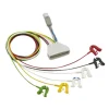 Câble patient ECG + SpO2 6 fils réutilisable termin à pince pour télémétrie MX40 - l. 85 cm - 1 sachet de 1 câble